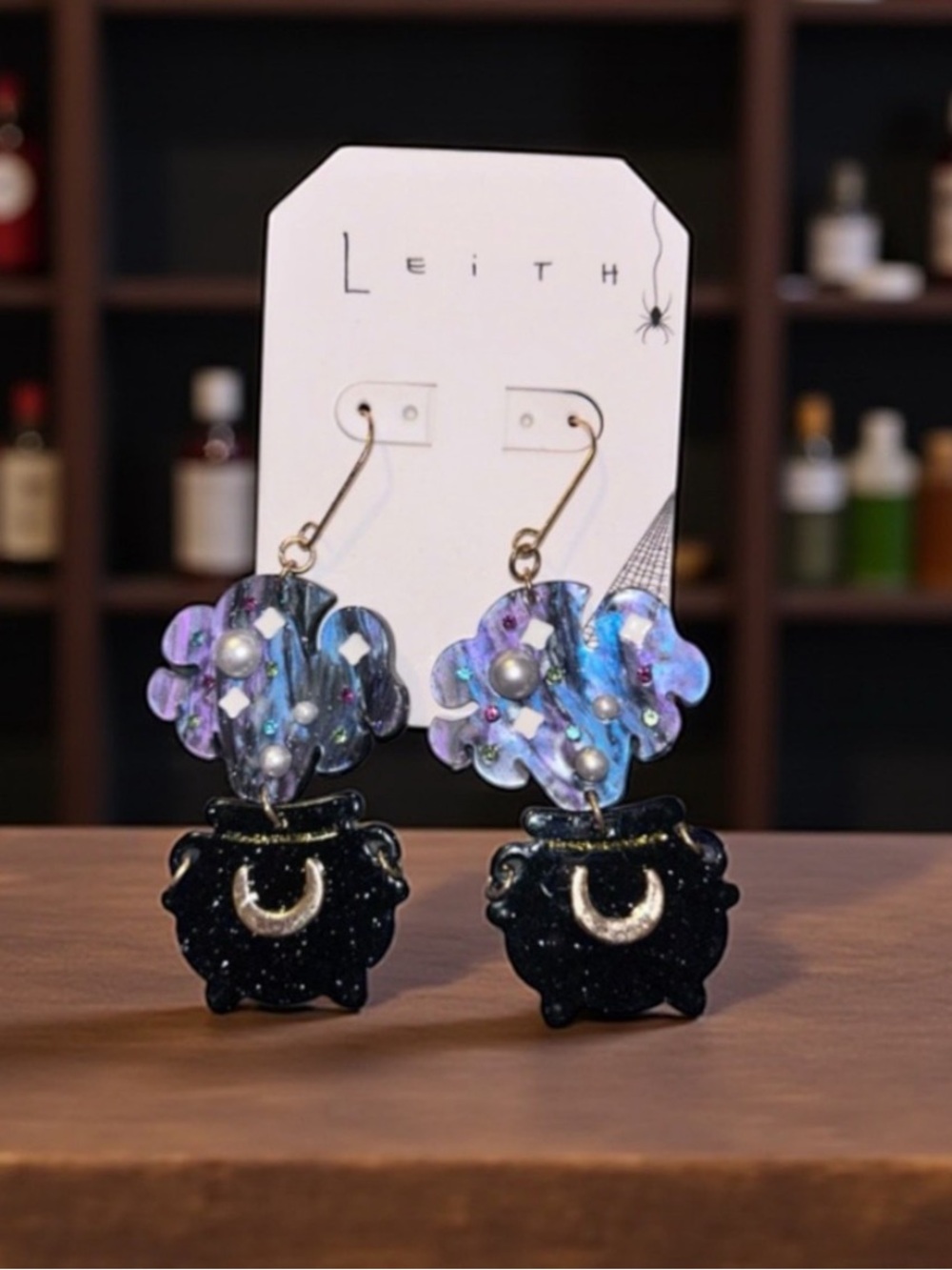 Leith Witches Hat Halloween Spooky Earrings